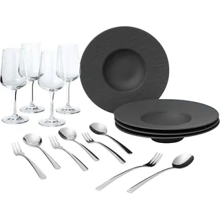 Villeroy & Boch Manufacture Rock Kombiservice 12-tlg. schwarz
