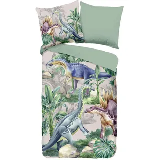 Jugendbettwäsche , Multicolor , Textil , Dinosaurier , 135x200 cm , atmungsaktiv , Heimtextilien, Bettwäsche & Leintücher, Kinderbettwäsche