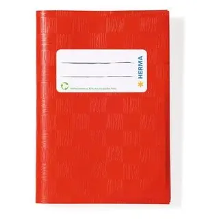 Herma Heftumschlag mit Baststruktur rot Kunststoff DIN A6