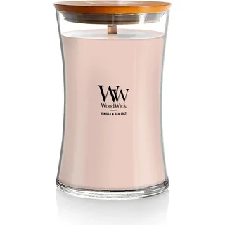 Woodwick Vanilla & Sea Salt Duftkerze 610 g beige