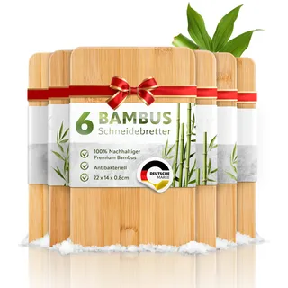 Exitoso Frühstücksbrettchen 6-tlg. Bambus 22 x 14 cm Braun