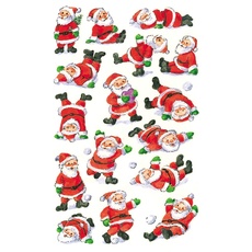 bsb Sticker Weihnachten mit Motiv - Weihnachts-Aufkleber Sticker in 8,4 x 16,7 cm - kleine Aufkleber - selbstklebende Aufkleber Nikolaus & Weihnachten Sticker - Geschenk-Aufkleber