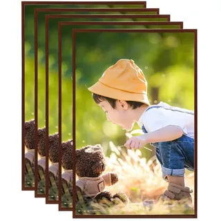 Maison Exclusive Bilderrahmen Collage 5 Stk. für Wand Tisch Bronze 70x90 cm MDF - Braun