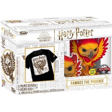 Bild Pop! & Tee: Harry Potter - Patronus DD - Large - (L) - T-Shirt - Kleidung mit Vinyl-Sammelfigur - Geschenkidee - Spielzeug und Kurzärmeliges Top Für Erwachsene Männer und Frauen