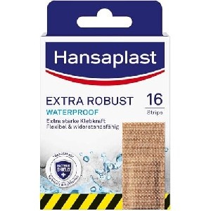 Hansaplast Extra Robust Waterproof Textil-Pflaster, 16 Strips um 2,11 € statt 2,89 €