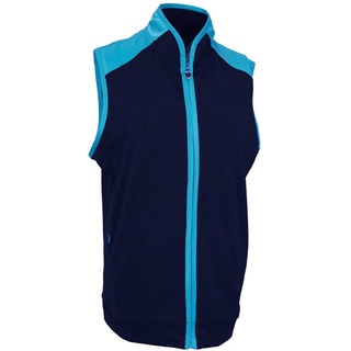 Island Green Womens Kontrast Details Atmungsfähig Leicht Knitter Gilet-Weste-Spitze Jacket, Navy/Tief Pool, UK 16