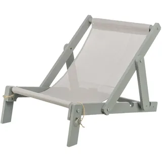 Trixie Strandstuhl – Liegeplatz für Hunde & Katzen – Verstellbar & klappbar – Strong Edition – grau – 33 × 37 × 51 cm