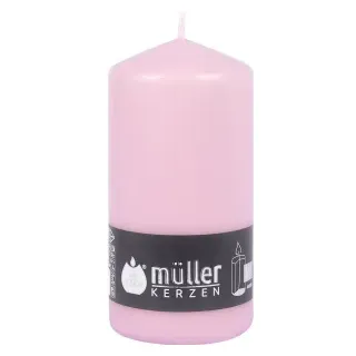 Müller Kerzen Stumpenkerze, rosa, Hochwertige Stumpenkerze mit gleichmäßigem Abbrand, 1 Packung = 6 Stück, (Ø x H): 68 x 135 mm