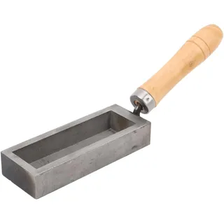 Gusseisen-Barrenform, Goldbarren-Gussform, Gold-Silber-Graphit-Barrenform, Tiegel, 4 Zoll, Tragbare Ölrille, Goldbarren-Gusseisen-Barrenform für DIY-Formenherstellungswerkzeuge Zum Schmelzen