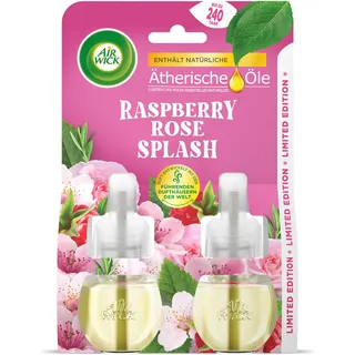 Air Wick Duftölflakon Nachfüller DUO Raspberry Rose Splash – Fruchtiger Raumduft – 2er Duftöl Set – Lufterfrischer für die Wohnung