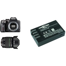 Pentax K-70 schwarz mit DAL 18-55 mm WR Kamera & ANSMANN Li-Ion Akku A-Pen D-Li 109 7 4V / Typ 1100mAh / Leistungsstarke Akkubatterie für Foto Digitalkameras - Ersatzakku für Pentax Digicam UVM.