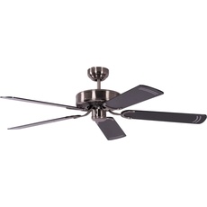 Bild von Potkuri 132 cm Deckenventilator gealtertes silber/schwarz/schwarz gestreift