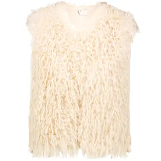 Fellimitatweste VERA MONT "Kunstfell-Weste mit Fransen", Damen, Gr. S, beige (champagne sorbet), Obermaterial: 100% Polyester PES., Westen Fellimitatweste