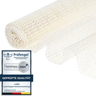 LUSEE Antirutschmatte für Teppich, 80×150 cm, rutschfeste Teppichunterlage, Luftdurchlässig, Zuschneidbar & Wasserdicht, Antirutschunterleger als Bodenschutz für Parkett, Laminat und Fliesen, Beige