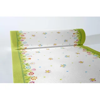 Mank GmbH Airlaid Tischläufer 40 cm x 24 m, Tischdecken Rolle stoffähnlich, praktische Einmal Tischdecke für Hochzeit oder Partys Frühling Sommer Insa Tisch Läufer