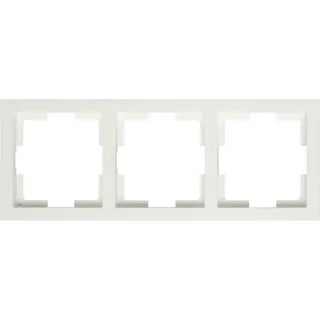 3-fach Rahmen / Schalterblende Modul in Cremeweiß, eckig, GAO