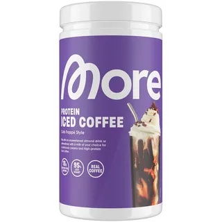 MORE Protein Iced Coffee, Café Frappé Style, 500 g, Eiskaffee mit wertvollen Proteinen, wenig Zucker und Fett - made in Germany (Verpackung kann variieren)