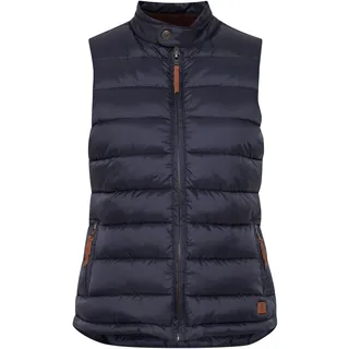 Steppweste OXMO "Steppweste OXCamilla", Damen, Gr. S, blau (india ink), Obermaterial: 100% Nylon NY., Westen Steppweste