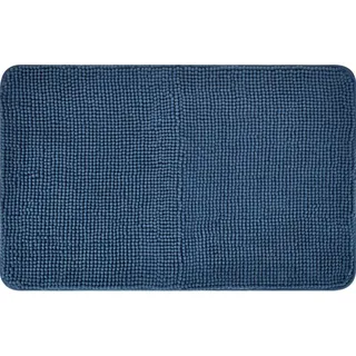 baliv Badematte 50 cm x 80 cm Polyester Dunkelblau