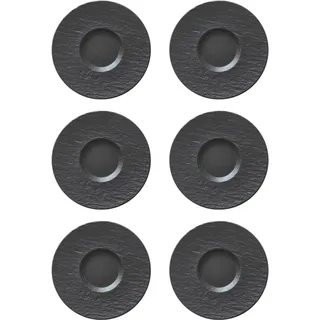 Villeroy & Boch Manufacture Rock Ø 15,4 cm 6er Set schwarz", schwarz,