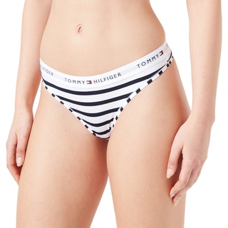 Tommy Hilfiger Damen String Tanga, Weiß (Wuw/Wlw Breton Stripe Navy), S