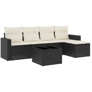 VidaXL 3251233, Cremefarben, Rattan, Gehärtetes Glas, 110 kg, Erwachsene & Kinder, 550 mm, 550 mm - Beige