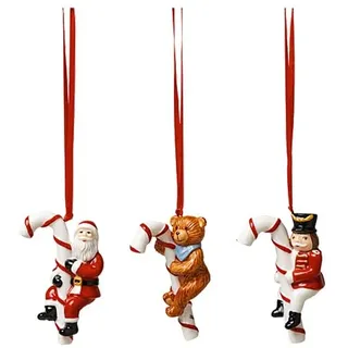 Villeroy & Boch Nostalgic Ornaments Ornamente Zuckerstange Set 3-teilig Bunt, Ornament, Baumschmuck, Weihnachtsdekorationen, Deko Weihnachten, Weihnachtsdeko, Porzellan, Kunststoff