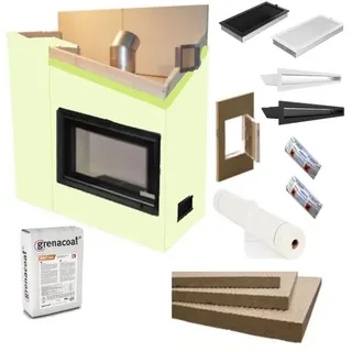 Kaminverkleidung Kaminbausatz - Komplett Öko SET 1