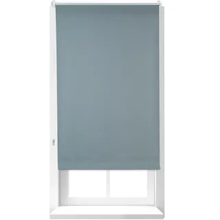 4 x Verdunkelungsrollo, Hitzeschutz, Thermo Rollo Klemmfix, blickdichtes Seitenzugrollo 60x165, Stoff 56 cm, grau - Schwarz