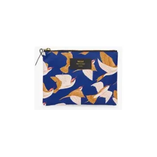 Wouf Accessories Large Pouch Bag Recycled Collection Blue Birds