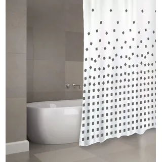 MSV Duschvorhang Thika 180 x 200 cm grau