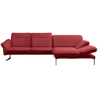 Himolla Ecksofa , Rot , Metall , Ottomane rechts, L-Form , 299x203 cm , Blauer Engel, Goldenes M, Made in Germany, Emas , Typenauswahl, Lederauswahl, Stoffauswahl, Sitzqualitäten, Hocker erhältlich, individuell planbar , Wohnzimmer, Sofas & Couches, Wohnlandschaften, Ecksofas