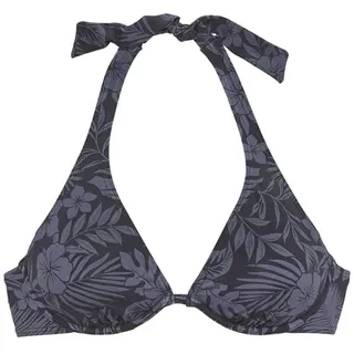 VENICE BEACH Bügel-Bikini-Top »Moloka« mit tropischem Print, schwarz