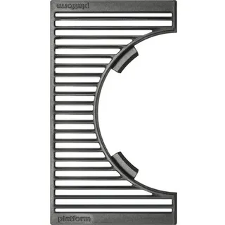 TENNEKER Grillrost Grillgitter Carbon halb 41,8 x 24 cm Gusseisen 2 Stk. schwarz