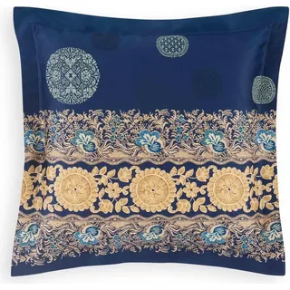Bassetti Baumwollsatin-Kissenbezug einzeln PALLAVICINO Farbe BLAU B1 Größe 65x65 - Blau