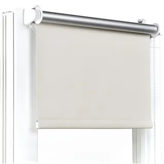 Fenster DEKOR - Rollos Für Fenster Ohne Bohren Ecru - Verdunkelungsrollo B95 x H150 cm - Klemmrollo Verdunkelung - Fensterrollo Für Balkontüren - Verdunklungsrollo Leicht Zu Installieren - Klemmfix