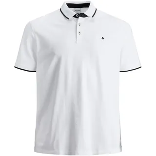JACK & JONES Paulos Kurzarm-poloshirt White / Detail Ps 4XL