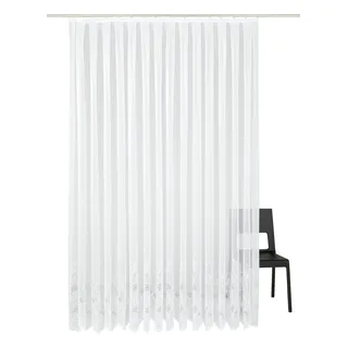 WECKBRODT Jacqu Kräuselband 190 x 145 cm Weiß 1 Stk.