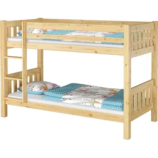 Kinderetagenbett massiv Kiefer Kinderzimmer Stockbett Hochbett Zubehör wählbar V-60.06-09ohne Zubehör - Naturbelassen