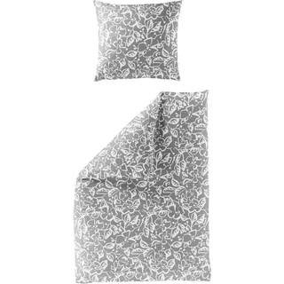 BIERBAUM 4174 Mako-Satin grau 135 x 200 cm + 80 x 80 cm