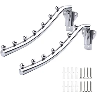 2 Stück Wand Kleiderständer Klappbar Edelstahl, Klappbar Kleiderhaken Wand, Kleiderbügel Faltbar Wandkleiderhalter Kleiderlüfter Kleiderstange Wand Garderobenhaken für Waschküche Badezimmer Balkon