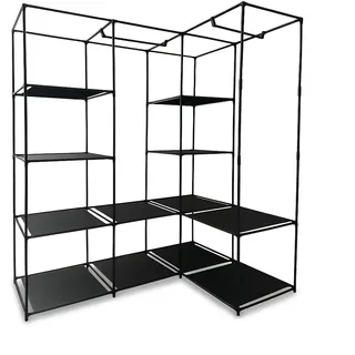 Relaxdays Eckschrank 170 x 130 x 8 cm Schwarz