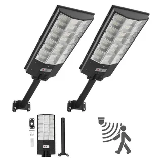 Vevor Solarleuchte Kunststoff 450000LM 2er-Pack mit Bewegungsmelder und Dämmerungssensor IP67