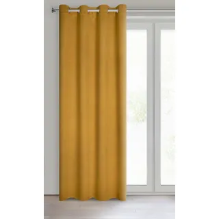 Eurofirany Carlo Schwer 340 g/m2 Blackout Vorhang mit Ösen 1 STK. Thermovorhang Blickdicht Wärmeisolierender Kälteschutz Verdunklungsgardine Abdunkeln Wohnzimmer Schlafzimmer 135x250 cm, Honig, 386927