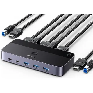 UGREEN Cm664 Kvm Switch, Schwarz