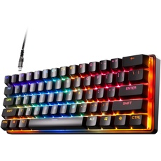 SteelSeries Apex Pro Mini HyperMagnetic Gaming-Tastatur – Die weltweit schnellste Tastatur – Anpassbares Ansprechverhalten – 60%-Formfaktor – RGB – PBT-Keycaps – USB-C – Französisches Tastatur AZERTY