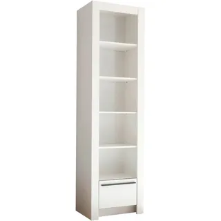 My Baby Lou Standregal , Weiß , Kunststoff , 4 Fächer , 1 Schubladen , 54x195.5x38.8 cm , stehend , Wohnzimmer, Regale, Bücherregale