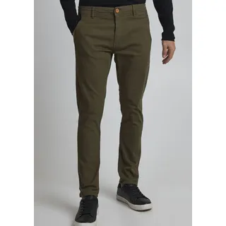 Chinohose BLEND "BHNATAN", Herren, Gr. 34, Länge 32, grün (olive night grün), Web, Obermaterial: 98% Baumwolle, 2% Elasthan, unifarben, schmal normal, Hosen Chinohose