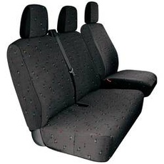 Bild von 22223 Sitzbezug 5teilig Baumwolle Schwarz (gesprenkelt) Fahrersitz, Rücksitzbank