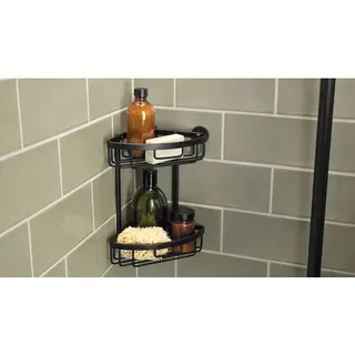 Tesa Aluxx Black double corner Basket self-adhesive